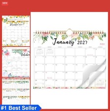 2027 Wall Calendar 11 x 8.5 Spiral Bound Big Grid Hanging Monthly Planner with