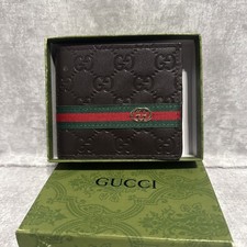 Gucci Bifold Wallet Monogram Logo Pattern Bro...