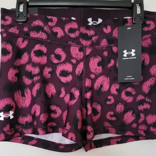 NWT UNDER ARMOUR Women's Mid Rise 3” UA Animal Print Shorts Size XS - Picture 3 of 6