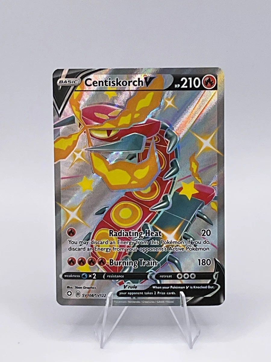 centiskorch v pokemon card value Amazon.com: Centiskorch V & Vmax - 33/189-34/189 - Darkness Ablaze main image 0