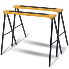 IRONMAX 2 Pack Heavy Duty Saw Horse Steel Folding Legs Sawhorse 275 lbs Capacity