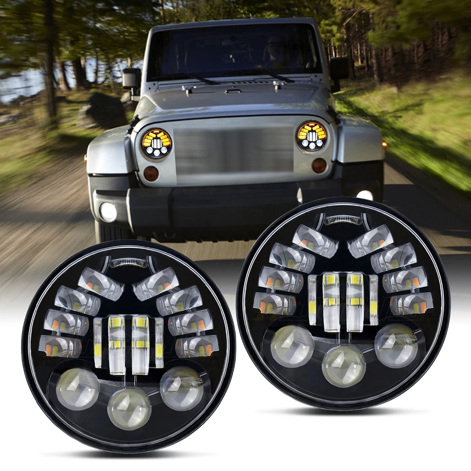 For Buick Electra 1959-1974 2PCS 5.75" 5-3/4inch Round LED Headlights Hi/Lo Beam - Изображение 2 из 4