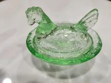 Green Mini Hen On Nest Salt Dip HoN