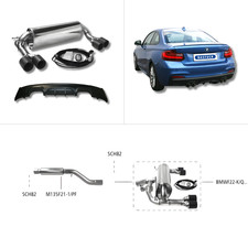 Bastuck Komplettanlage - 16+ BMW 2er Serie F22 2.0T 220i/ 230i Facelift LCI