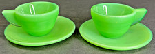 VTG Akro Agate Children's Tea Set for Two Mini Green Jadeite Teacups  Saucers