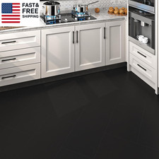 12"X24" Peel and Stick Floor Tile Waterproof Black Vinyl Flooring Planks 5 Pcs