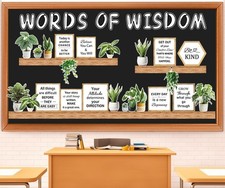 Motivational Bookshelf Bulletin Board Set Plant Themed Reading Classroom De...