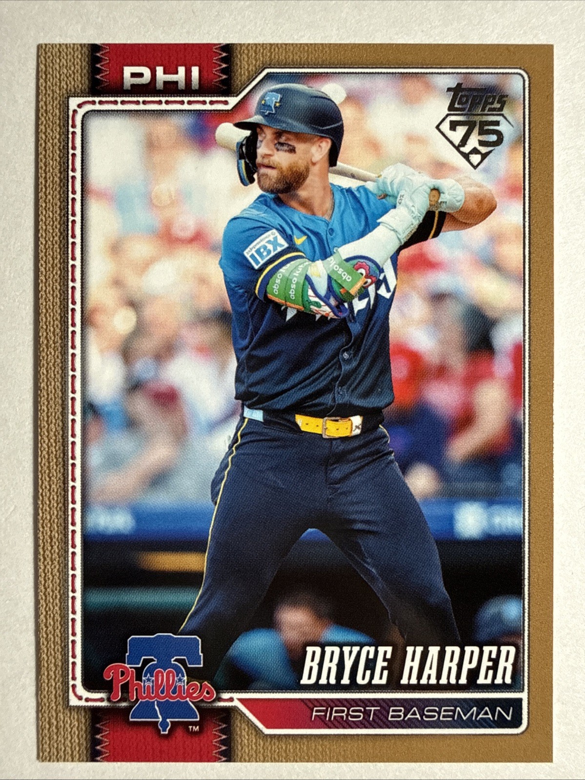 2026 Topps Series 1 #250 Bryce Harper Philadelphia Phillies Gold /2026