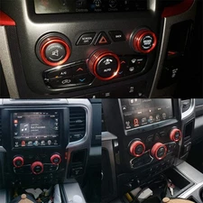 3X Air Conditioning switch knob Trim Ring for 2015-2021 Dodge Challenger Charger