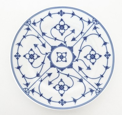 Kronester Bavaria Vintage Teller Speiseteller Essteller Indisch Blau Strohblume