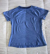 Spyder Active Shirt Womens Large Blue Athletic Performance Short Sleeve Top EUC