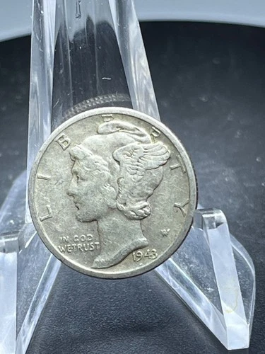 1943 D  Mercury Dime circulated 90% Silver Fine  # PS165