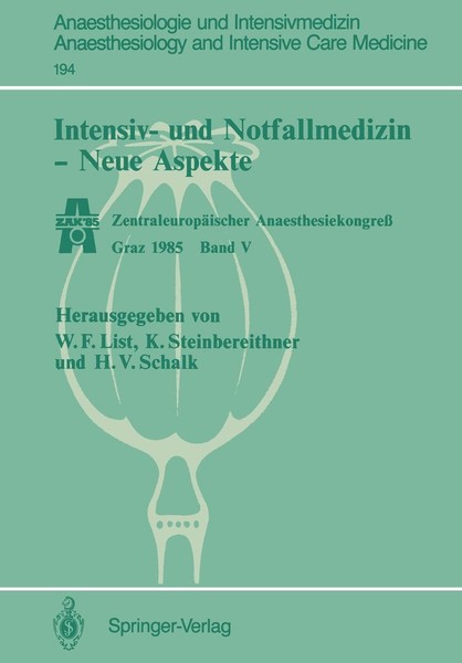 Intensiv- Und Notfallmedizin - Neue Aspekte Werner F. List-image