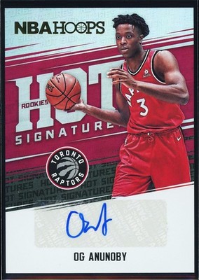 OG Anunoby 2017-18 Panini NBA Hoops #HSR-OG Hot Signatures Rookie
