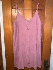 thread & supply pink button dress size small