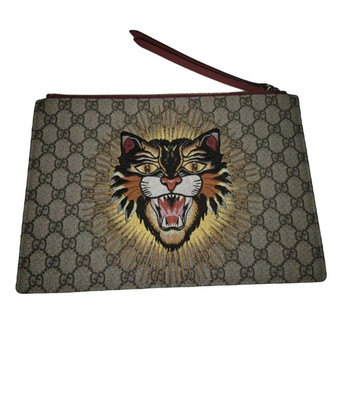 Gucci Pouch GG Supreme Angry Cat