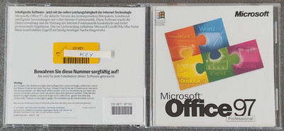 MS Office 97 Professional SR-1   ab Windows 95   deutsche Version mit CD-KEY