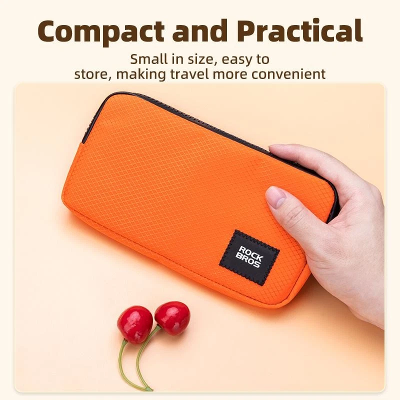 Bolsa para teléfono de ciclismo Rockbros uso diario tamaño pequeño liviana portátil multifuncional Foto 3 de 4