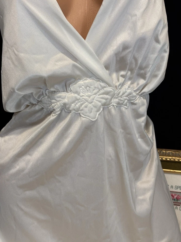 De colección Vestido Camisón Esmerilado Sedoso Camisón Vestido Negligee Vestido Suave Sedoso Foto 3 de 4