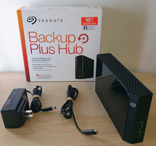Seagate Backup Plus Hub 10TB External HDD USB 3.0 Used with box