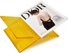 Gold Acrylic Book Stands - Cross Frame Acrylic Book Holder, Open Bookstand fo...