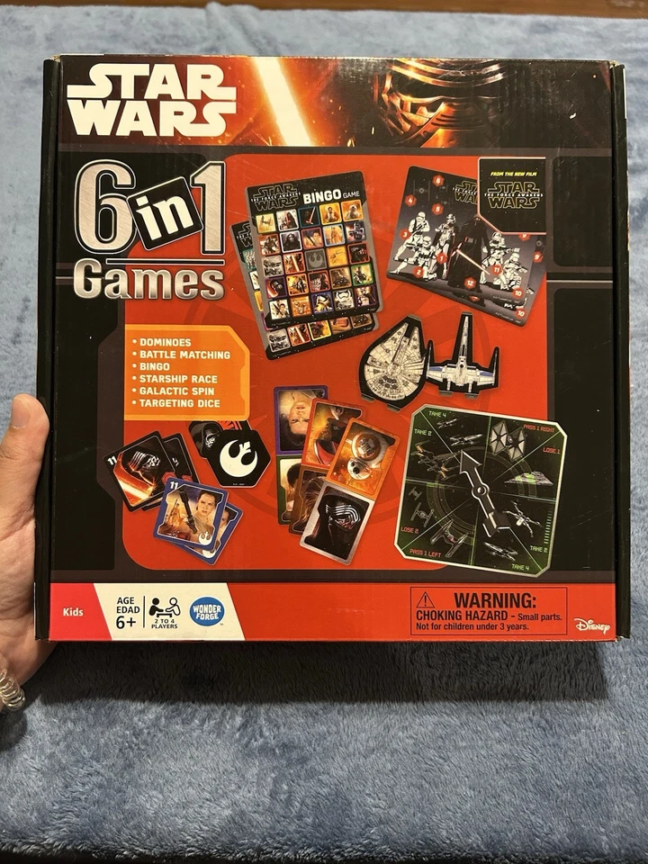 Star Wars 6-in-1 Board Games 2015 (Disney) Dominoes, Battle Matching, Bingo A15 - Image 3 of 4