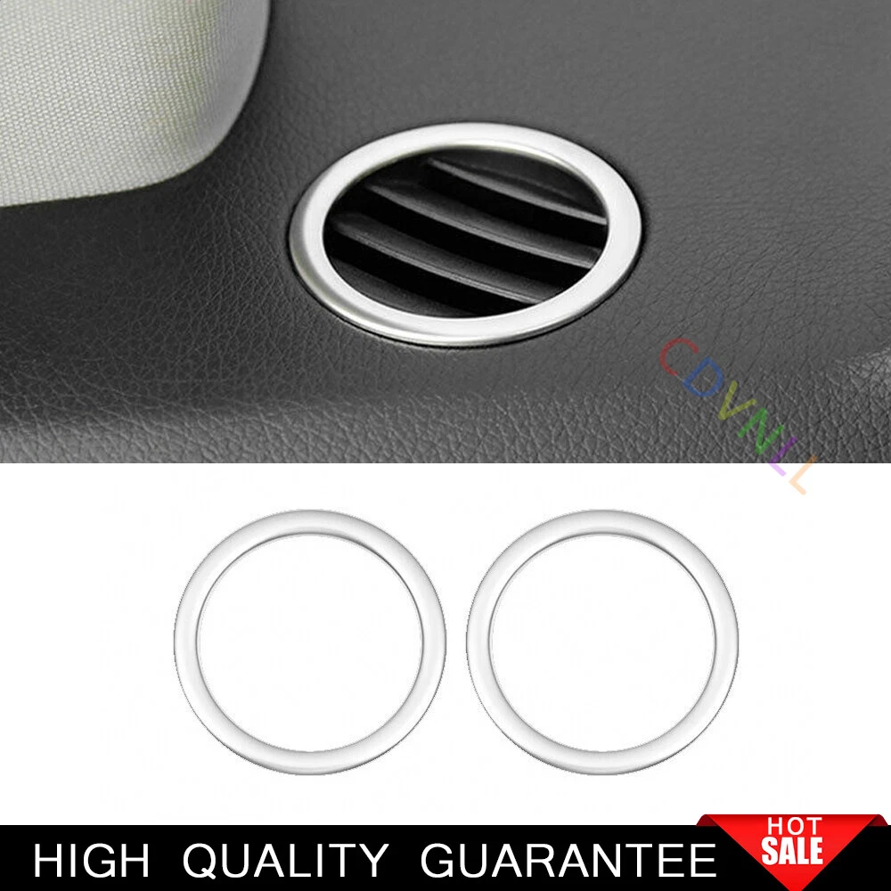 For Benz GLE GLS 2016-2019 Silver Steels Dashboard L&R Air Outlet Vent Trim 2*