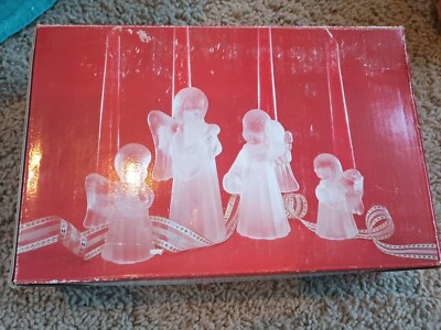 Vintage Centurion Collection Angel Candle Holders - Frosted Glass