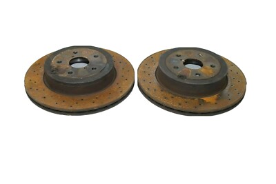 2018-2021 SUBARU WRX STI REAR BREMBO BRAKE ROTORS LH/RH SET OEM EJ257 8K MILES