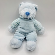 Russ Baby Soft Plush Gingham Blue Teddy Bear Rattle Pals Stuffed Toy Lovey