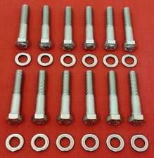 Pontiac Stock Exhaust Manifold Stainless Steel Bolts Kit V8 326 350 400 455 Gto