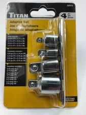 Titan 32973 Mixed Socket Adapter 4 Piece Set, 3/8 To 1/4, 1/2 To 3/8, 1/4 To 3/8