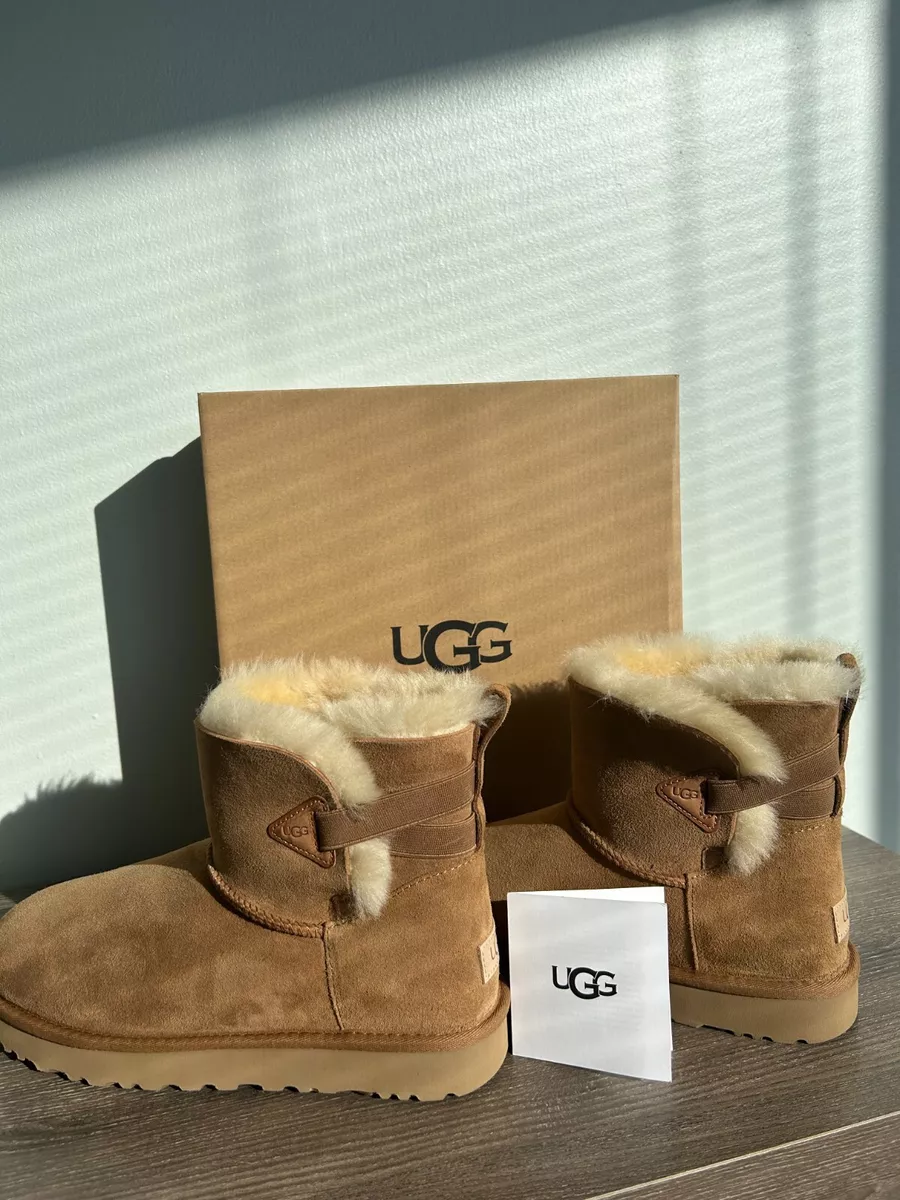 UGG Mini Bailey Bow II Suede Sheepskin Women's Winter Boots