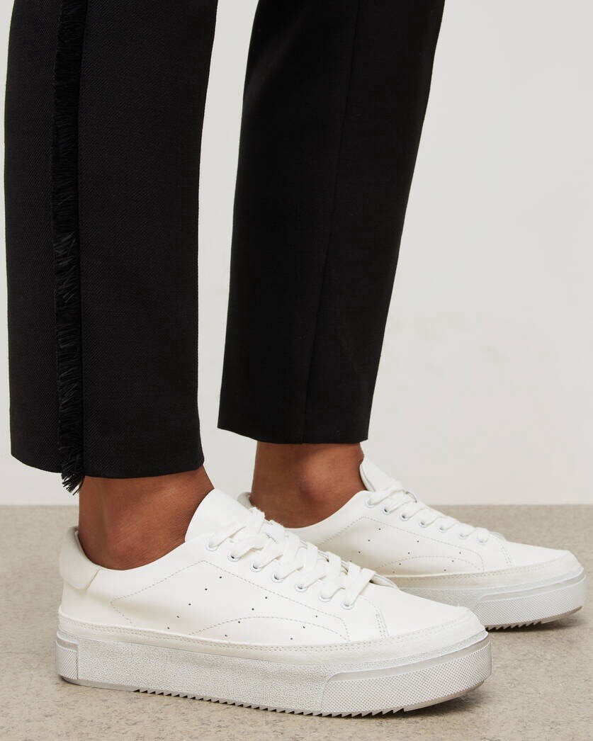 (取寄) オールセインツ レディース ボルテックス ジャンパー AllSaints women Vortex Jumper Chalk White ALLSAINTS Trish Sneakers Chalk White Leather Lace Up US 7