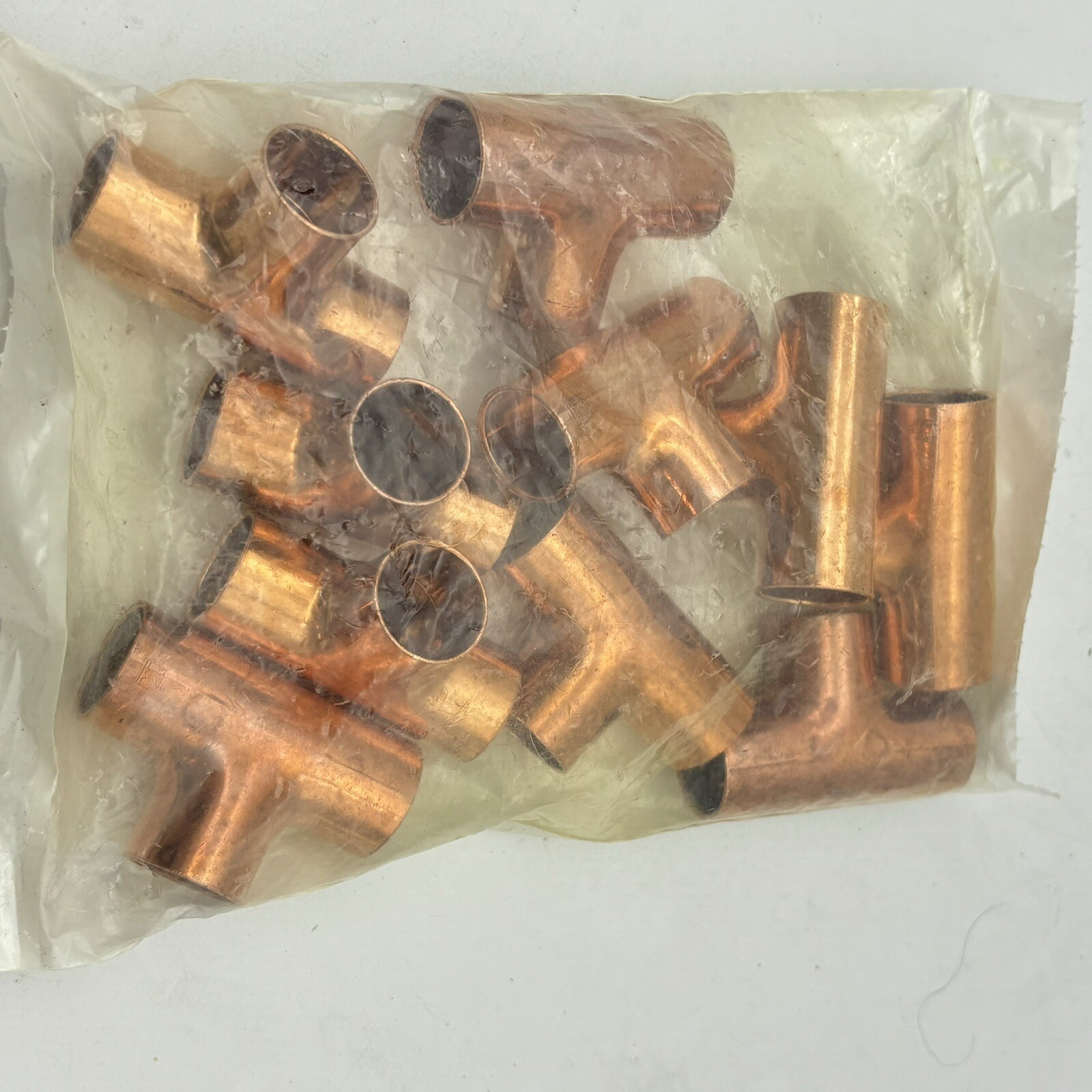 Contractor Pack Copper Pipe Fitting, Sweat Tee, 1/2-In., 10-Pk.