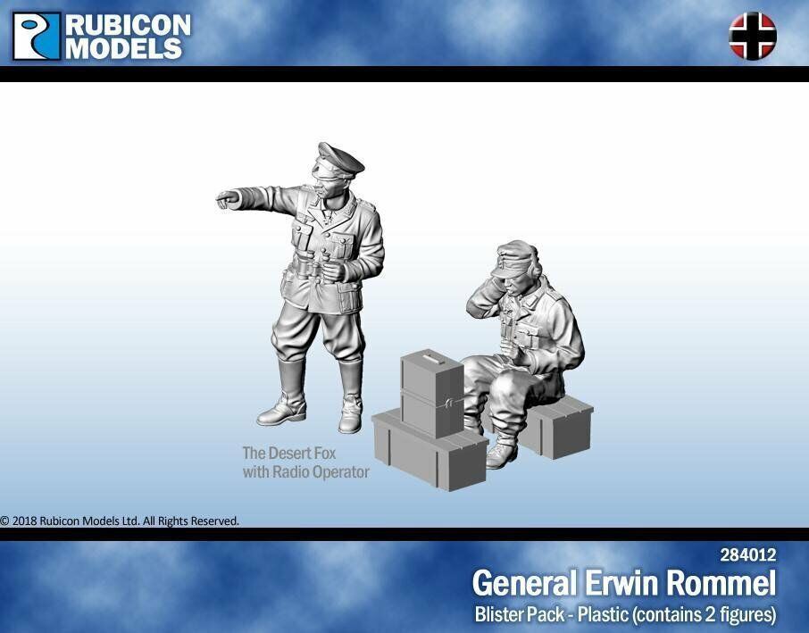 General Erwin Rommel (1/56 scale 28mm) Wargaming Rubicon RU-284012