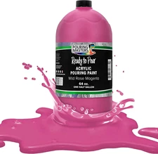 Pouring Masters Wild Rose Magenta Acrylic Ready to Pour Pouring Paint - Premium