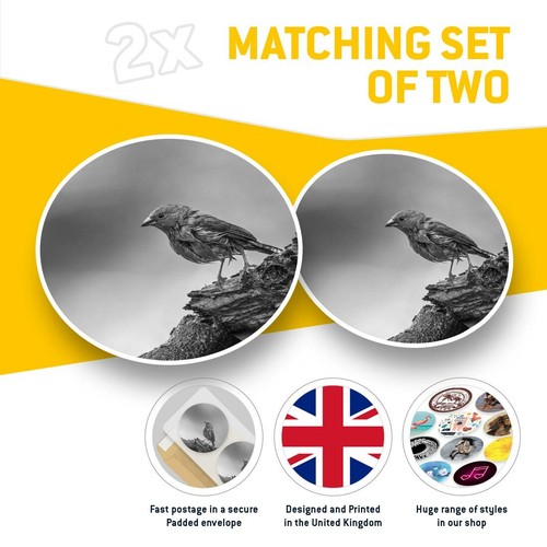 2 x Vinyl Stickers 20cm (bw) - Blue Breasted Cordon Bleu Bird #35144 - Bild 2 von 8