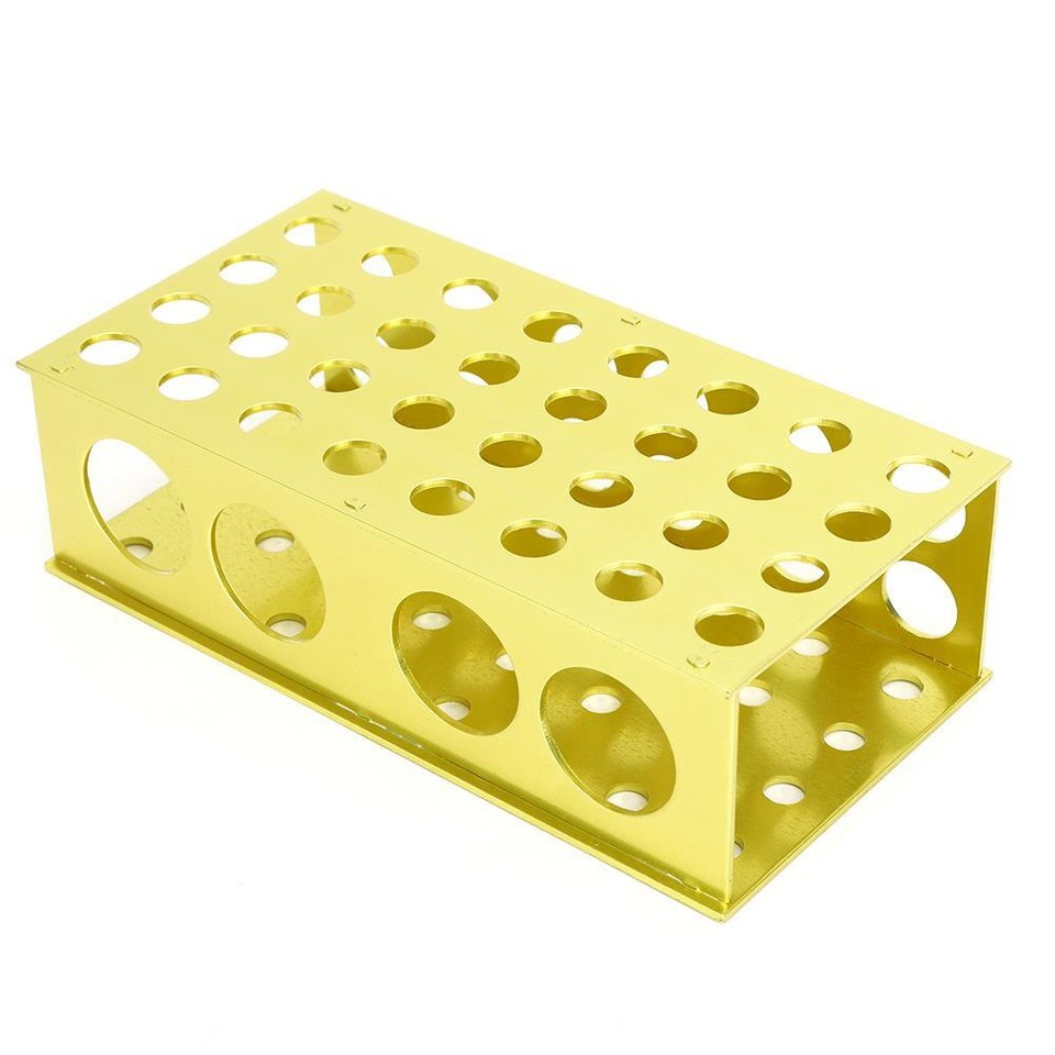 TOPBATHY Reagenzglasständer Edelstahl - 25 Löcher 17mm Z-Form Labor