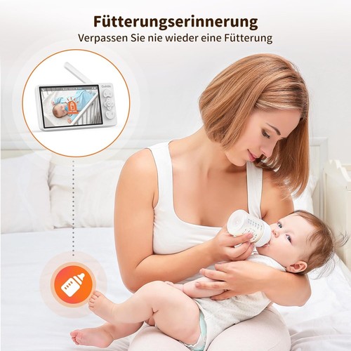 Baby monitor 3MP HD 5.5" con fotocamera wifi 3000mAh batteria inseguimento automatico - Foto 5 di 8