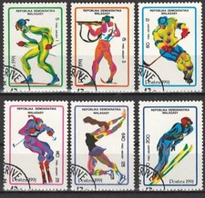 Madagaskar, 1991, gest., Olympiade, MiNr 1338-1343