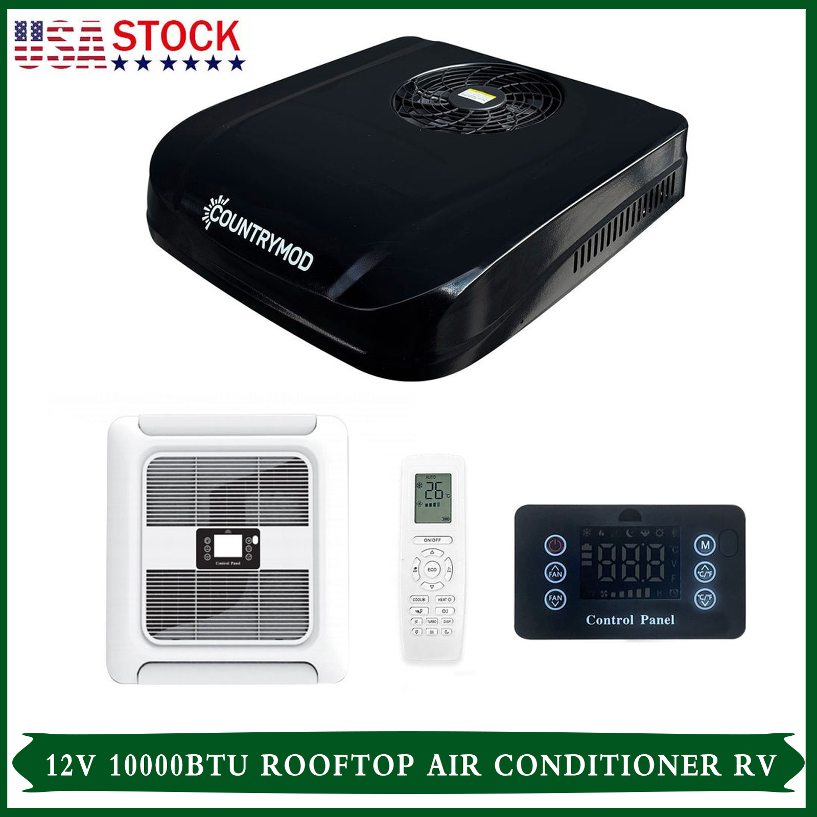 12V Rooftop Air Conditioner RV AC Unit Universal For Caravan Truck Boat 10000BTU