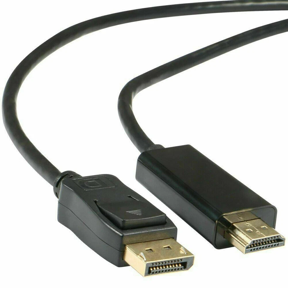 DisplayPort DP to HDMI 3FT 6FT 10FT 15FT PC Laptop HDTV Audio Video Cable 1080P - Image 2 of 4