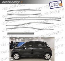 Adesivi replica fasce strisce Renault twingo kit completo 8 pz. auto nera