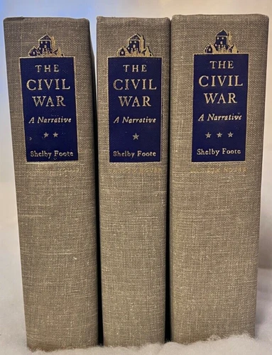 The Civil War (A Narrative) by Shelby Foote~~Complete 3 Volume Set