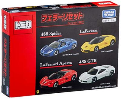 トミカ　Ferrari ジャンク品 TAKARA TOMY TOMICA FERRARI SET 488 GTB 488 SPIDER LaFerrari