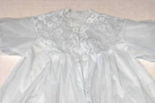 Vintage Robe Nightgown Set Vanity Fair Size 34 50s Powder Blue Sheen Lace Bodice