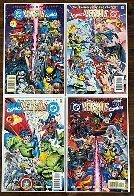 Marvel Comics Versus DC   #1-4 Complete Set 1996  High Grade NM  #1 is Newsstand