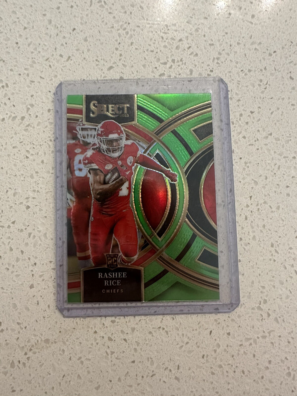 2023 Panini Select Premier Level Neon Green Prizm #132 Rashee Rice /49 RC