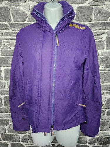Ladies Superdry Jacket Size Small Wind Breaker Purple Excellent Condition - 第 1/14 張圖片